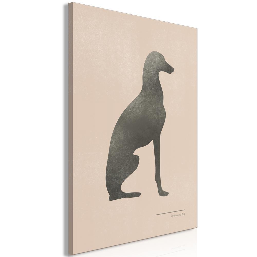 Canvas Print - Calm Greyhound (1 Part) Vertical-ArtfulPrivacy-Wall Art Collection