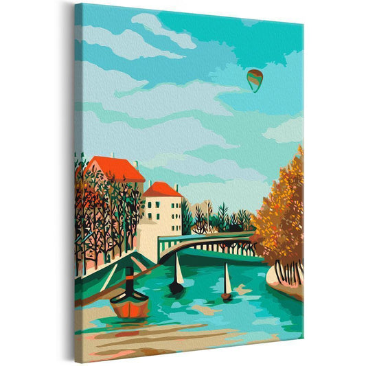 Start learning Painting - Paint By Numbers Kit - Henri Rousseau - Study for View of the Pont de S?vres - new hobby