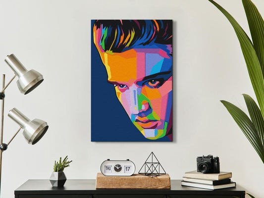 Start learning Painting - Paint By Numbers Kit - Colourful Elvis - new hobby
