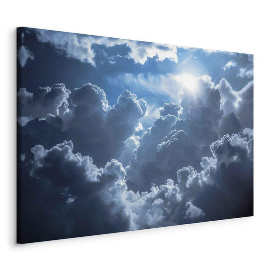 Canvas Print - Animated Scenery: The Sun Battling with Clouds