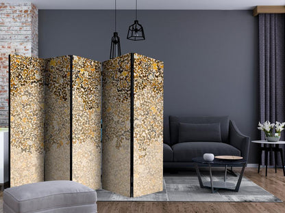 Room Divider - Art and butterflies II- A 5 Panel Folding Screen For Living rooms, bedrooms or home office, decorative folding screen made with wood and canvas