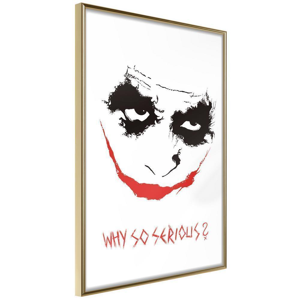 Typography Framed Art Print - Villain-artwork for wall with acrylic glass protection