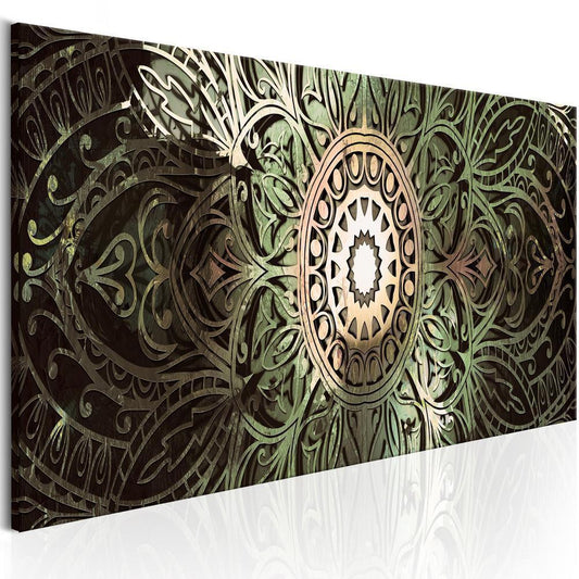 Canvas Print - Emerald Mandala-ArtfulPrivacy-Wall Art Collection