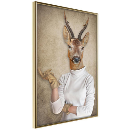 Frame Wall Art - Animal Alter Ego: Capreolus-artwork for wall with acrylic glass protection