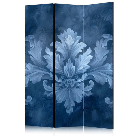 Room Divider - Ornament in Blue and Cool Colors Dark Blue Decoration