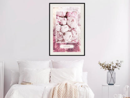 Botanical Wall Art - Scent of Peonies-artwork for wall with acrylic glass protection