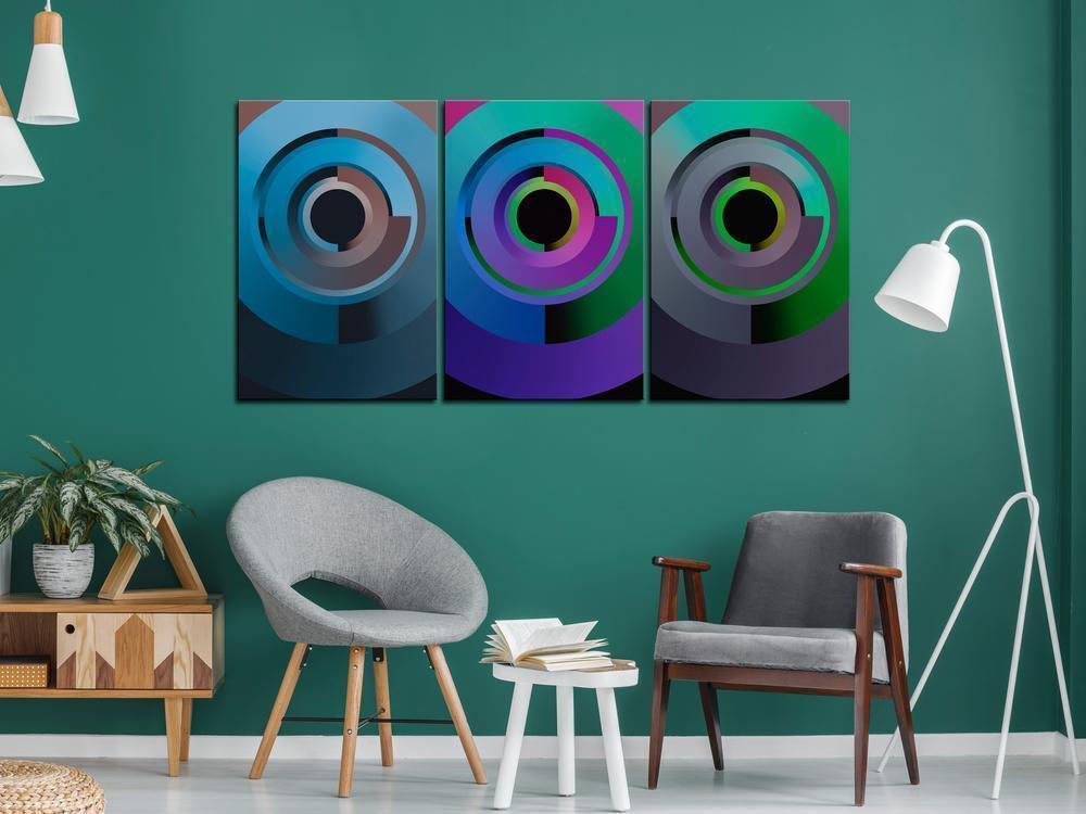 Canvas Print - Gradient Circles (3 Parts)