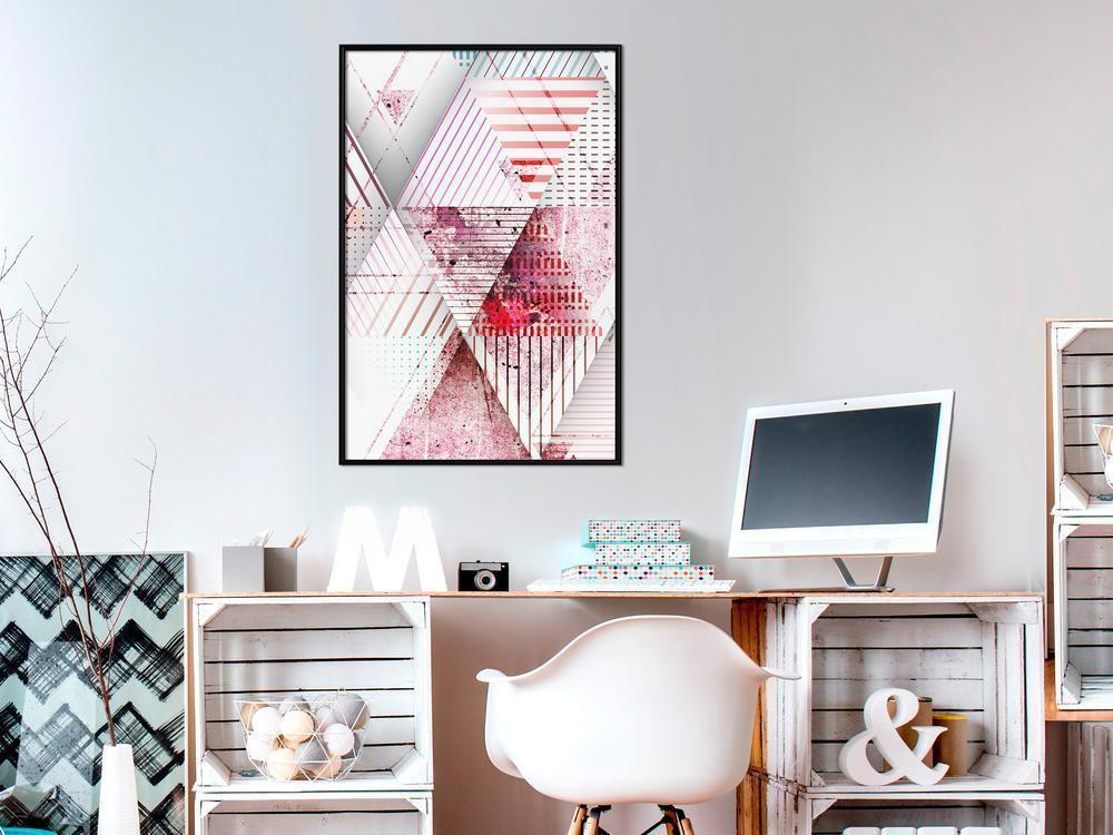 Abstract Poster Frame - Patchwork II-artwork for wall with acrylic glass protection