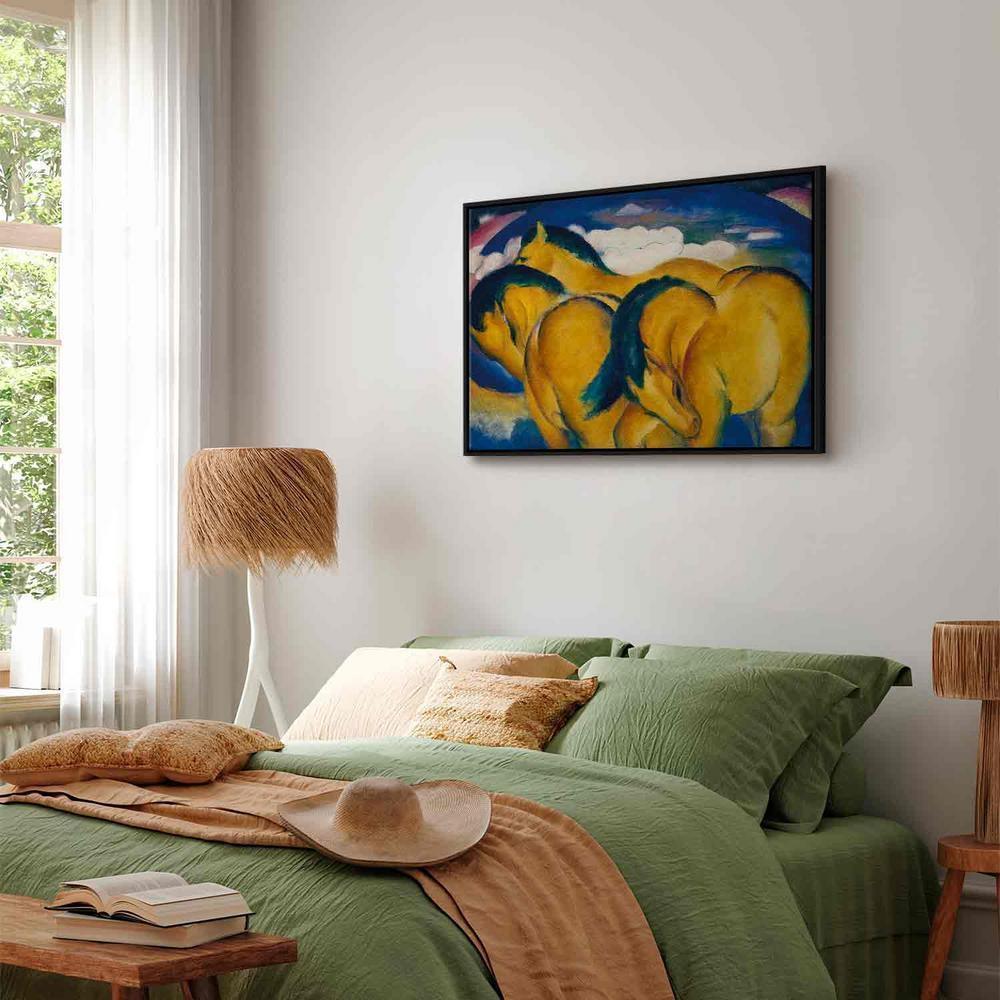 Canvas Print - Little Yellow Horses (Franz Marc)