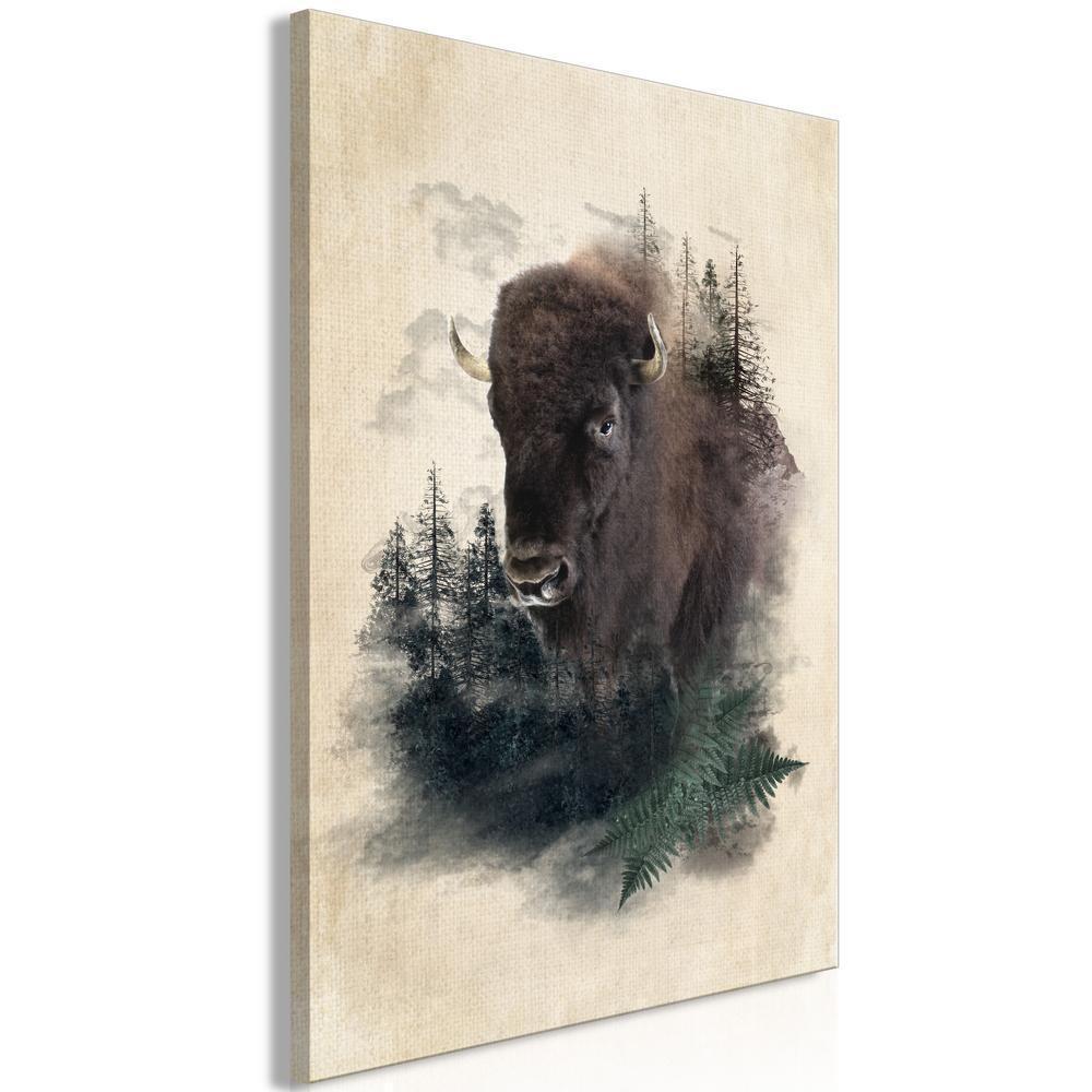 Canvas Print - Stately Buffalo (1 Part) Vertical-ArtfulPrivacy-Wall Art Collection