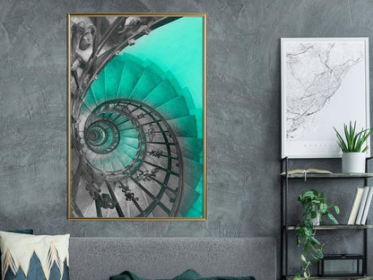 Abstract Poster Frame - Stairway to Nowhere-artwork for wall with acrylic glass protection