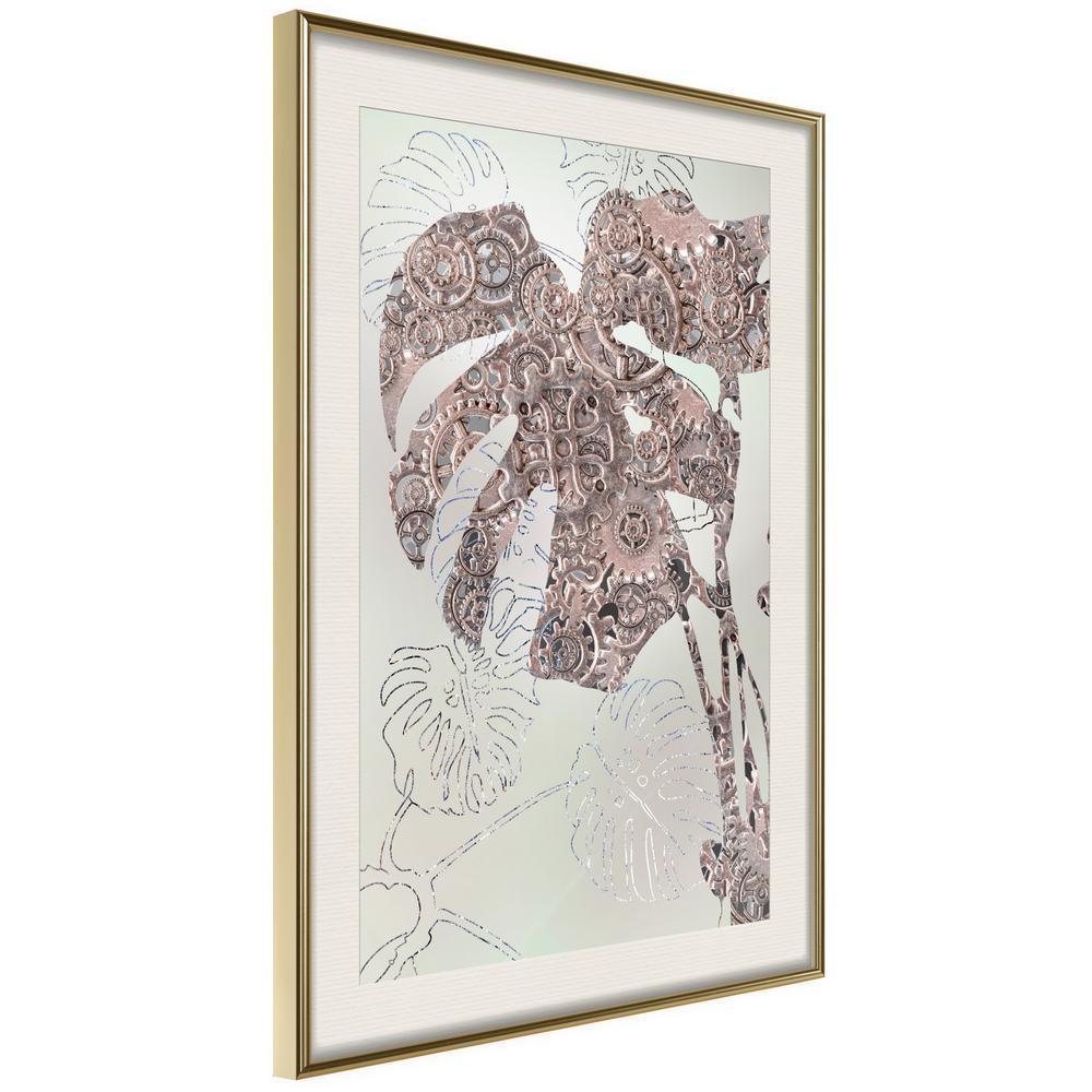 Botanical Wall Art - Ornamented Monstera-artwork for wall with acrylic glass protection