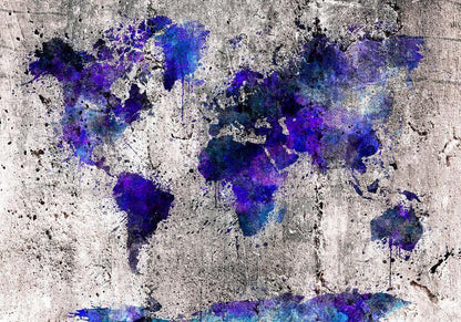 Wall Mural - World Map: Ink Blots-Wall Murals-ArtfulPrivacy