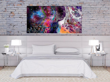 Canvas Print - Colourful Galaxy (1 Part) Wide-ArtfulPrivacy-Wall Art Collection
