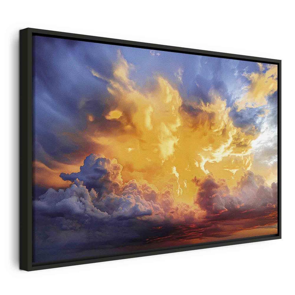 Canvas Print - Beautiful Sunset - Clouds in Warm Shades