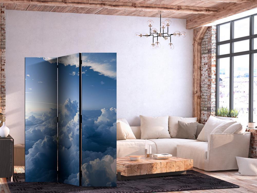 Room Divider - Aerial Landscapes: Rays Illuminating Fluffy Cloud Formations