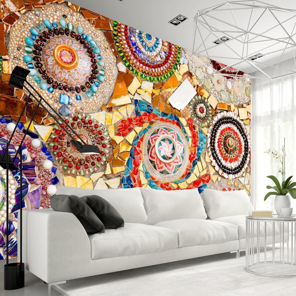 Wall Mural - Moroccan Mosaic-Wall Murals-ArtfulPrivacy