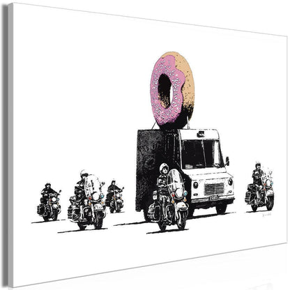 Canvas Print - Donut Police (1 Part) Wide-ArtfulPrivacy-Wall Art Collection