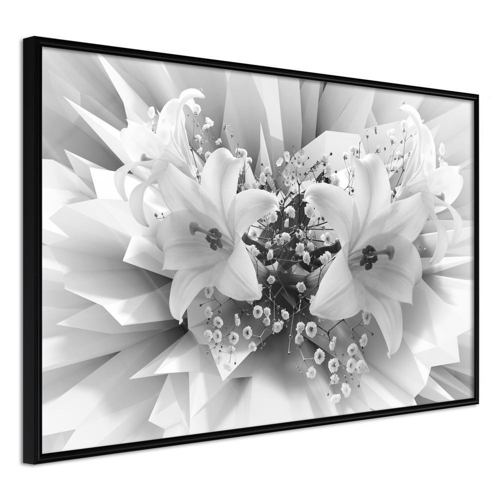 Botanical Wall Art - Crystal Lillies-artwork for wall with acrylic glass protection