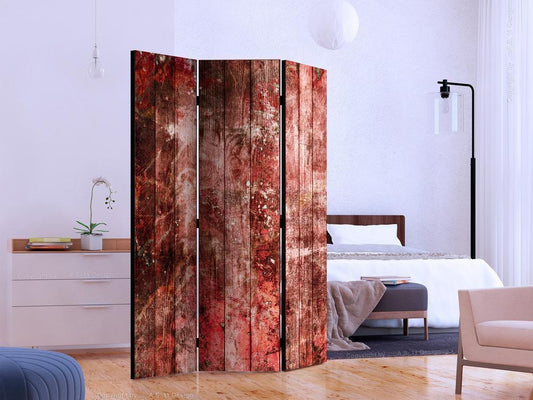 Decorative partition-Room Divider - Purple Wood-Folding Screen Wall Panel by ArtfulPrivacy