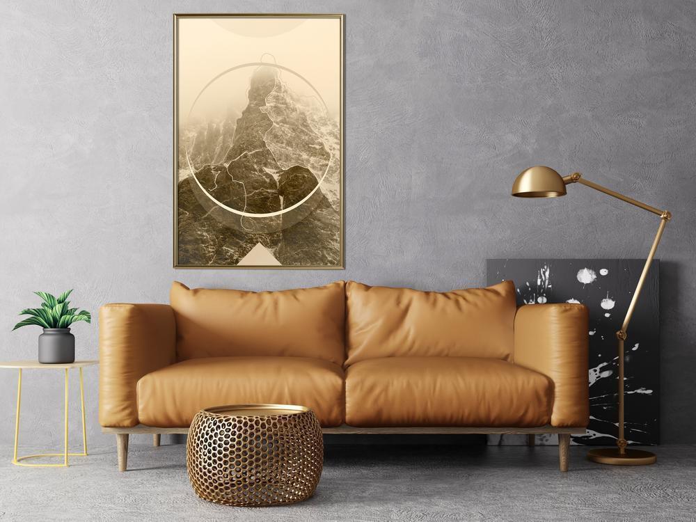 Abstract Poster Frame - Unconquered Peak-artwork for wall with acrylic glass protection