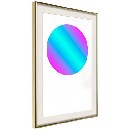 Abstract Poster Frame - Ultraviolet I-artwork for wall with acrylic glass protection