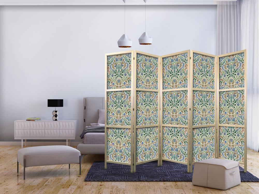 Japanese Room Divider - Retro Vintage Intricate and Rich Pattern in Victorian Style