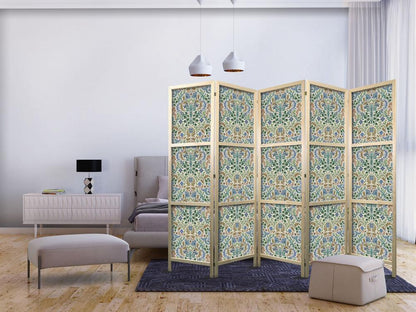 Japanese Room Divider - Retro Vintage Intricate and Rich Pattern in Victorian Style