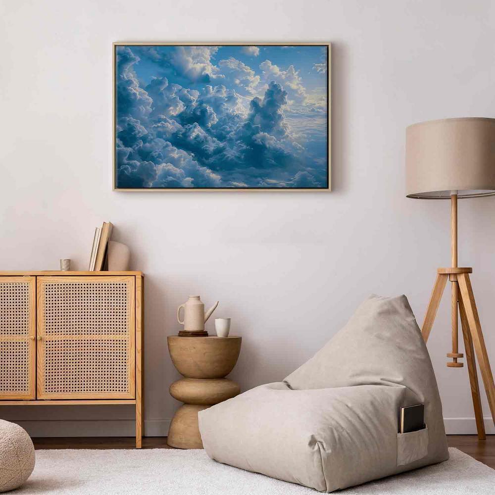 Canvas Print - Ocean in the Air: Waving Clouds Reflecting Morning Light