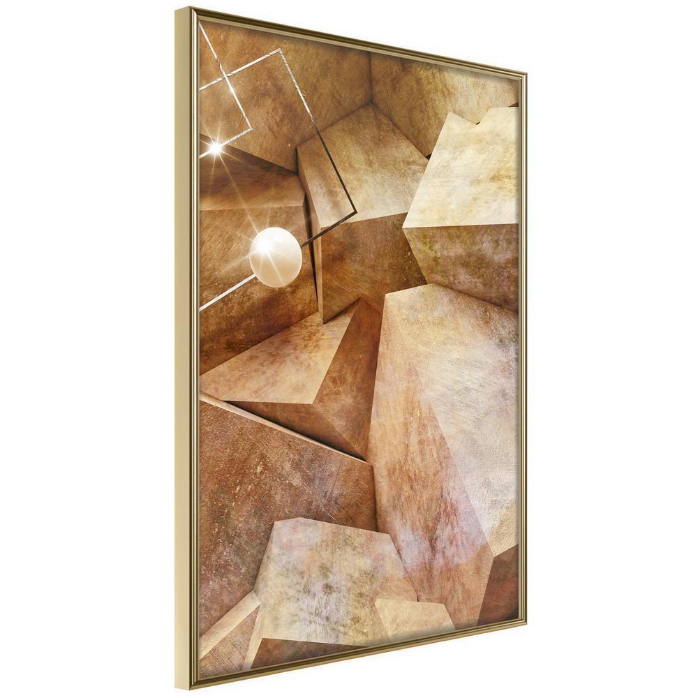 Autumn Framed Poster - Cubic Rocks-artwork for wall with acrylic glass protection