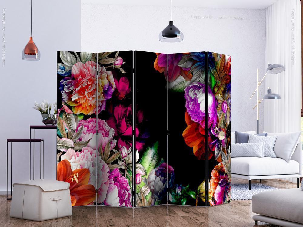 Decorative partition-Room Divider - Warm Tones of Summer II-Folding Screen Wall Panel by ArtfulPrivacy