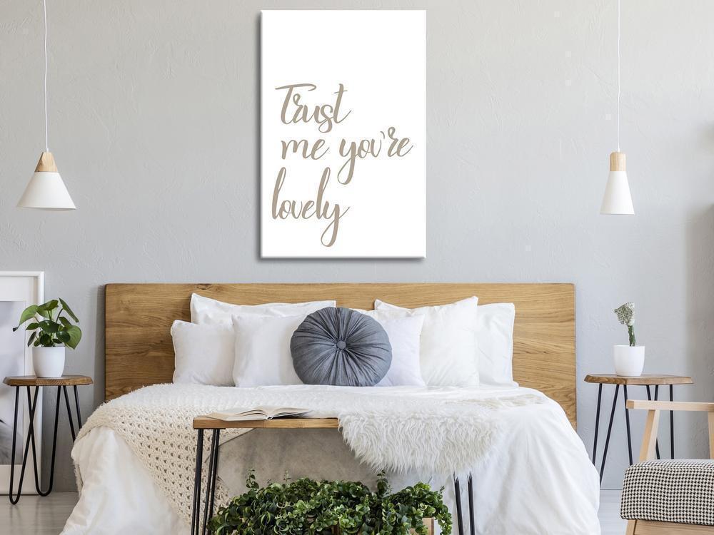 Canvas Print - Trust Me You're Lovely (1 Part) Vertical-ArtfulPrivacy-Wall Art Collection
