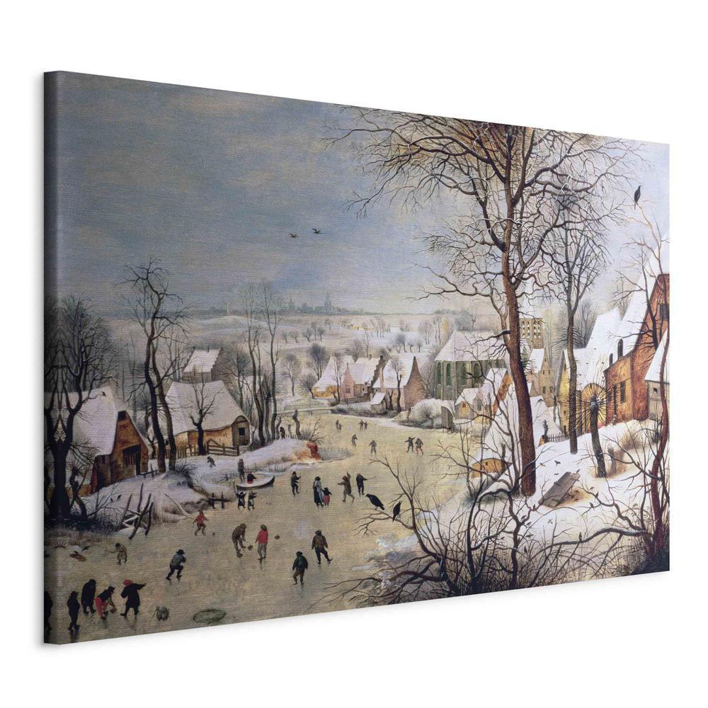 Canvas Print - Winter Landscape with Birdtrap (Pieter Bruegel the Elder)