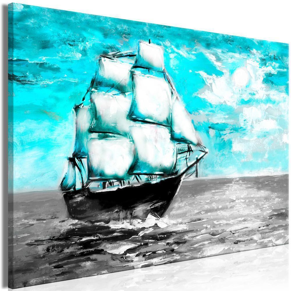 Canvas Print - Spring Cruise (1 Part) Wide Blue-ArtfulPrivacy-Wall Art Collection