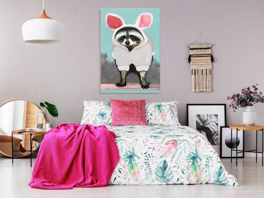 Canvas Print - Raccoon or Hare? (1 Part) Vertical-ArtfulPrivacy-Wall Art Collection
