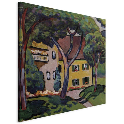 Canvas Print - Staudacherhaus in Tegernsee (August Macke)