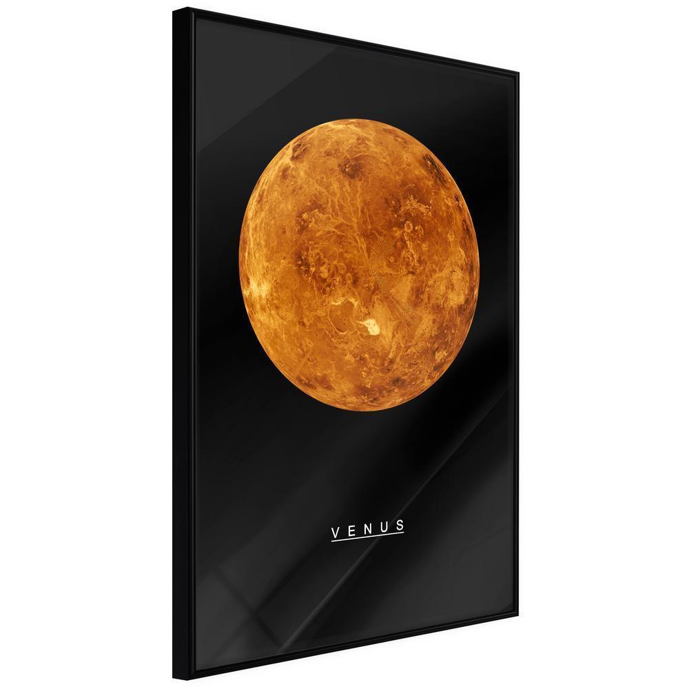 Framed Art - The Solar System: Venus-artwork for wall with acrylic glass protection