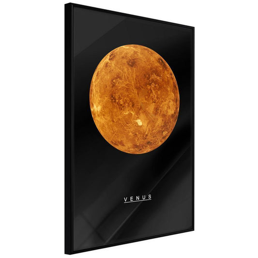 Framed Art - The Solar System: Venus-artwork for wall with acrylic glass protection