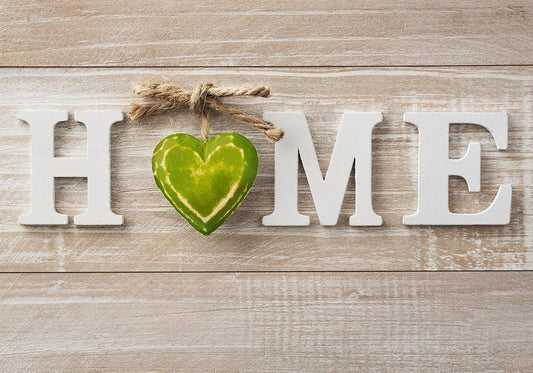 Wall Mural - Home Heart (Green)-Wall Murals-ArtfulPrivacy