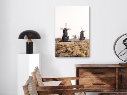 Canvas Print - Wooden Windmill (1 Part) Vertical-ArtfulPrivacy-Wall Art Collection