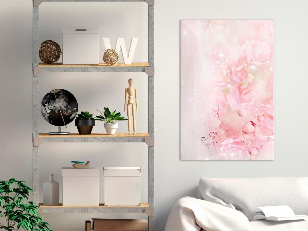 Canvas Print - Pink Nature (1 Part) Vertical-ArtfulPrivacy-Wall Art Collection