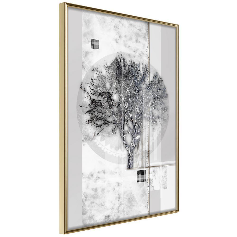 Abstract Poster Frame - Sign of Winter-artwork for wall with acrylic glass protection