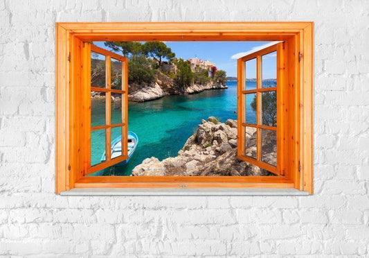 Wall Mural - Mediterranean Landscape-Wall Murals-ArtfulPrivacy