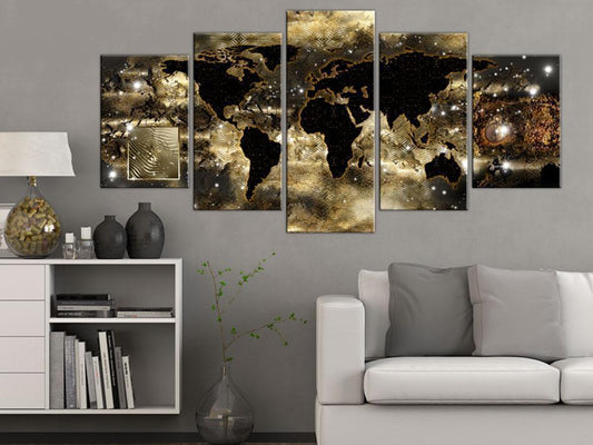 Canvas Print - Continents of bronze-ArtfulPrivacy-Wall Art Collection