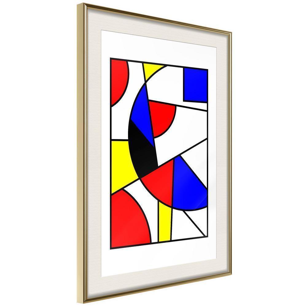 Abstract Poster Frame - Neoplastic Composition-artwork for wall with acrylic glass protection