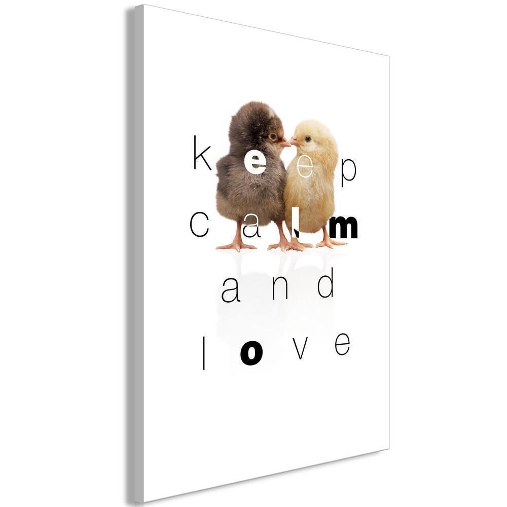 Canvas Print - Keep Calm and Love (1 Part) Vertical-ArtfulPrivacy-Wall Art Collection