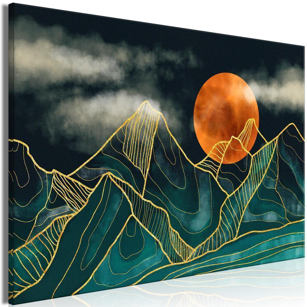 Canvas Print - Mountain Calm (1 Part) Wide-ArtfulPrivacy-Wall Art Collection