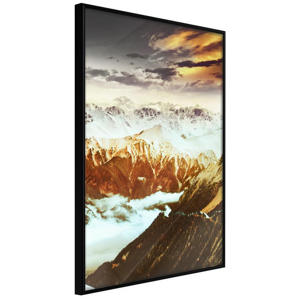 Autumn Framed Poster - Mountain Land-artwork for wall with acrylic glass protection