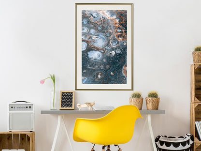 Abstract Poster Frame - Surface of the Unknown Planet I-artwork for wall with acrylic glass protection