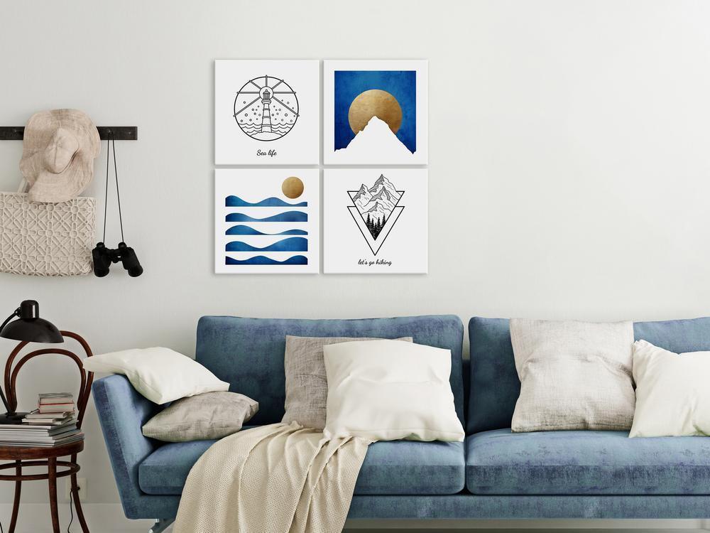 Canvas Print - Sea or Mountains (4 Parts)